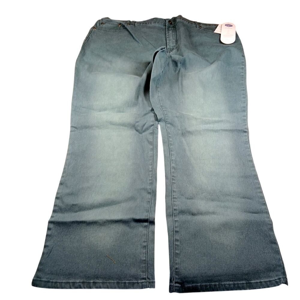 Designer DG2 Diane Gilman Womens New w/Tags Moss Green Boot Cut Jeans - 22W